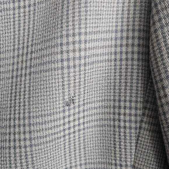 Vintage Yves Saint Laurent Wool Men's Blazer Jacket Brown/Blue Size 47R - Picture 7 of 13